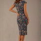 Nora Asymmetric Floral Jacquard Dress 