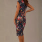 Nora Asymmetric Floral Jacquard Dress 