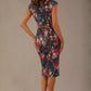 Nora Asymmetric Floral Jacquard Dress 
