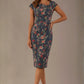 Nora Asymmetric Floral Jacquard Dress 