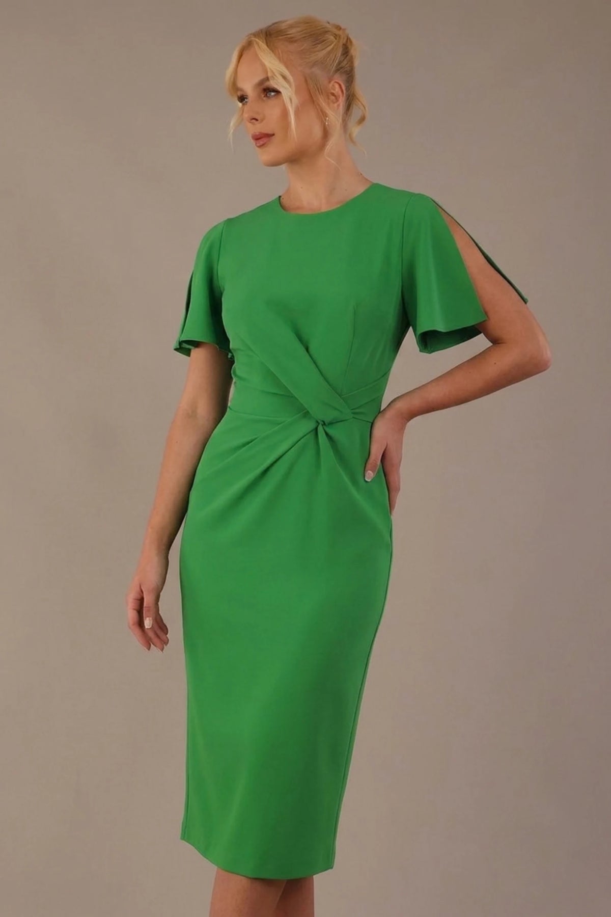 Finley Midi Pencil Dress in Jelly Bean Green – Diva Catwalk, image 26