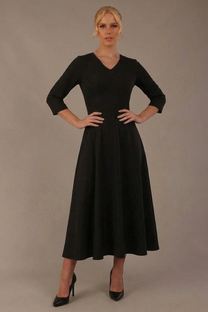 Nova V-Neck A-Line Midaxi Dress 