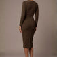 Cassidy Cowl Neck Pencil Dress 
