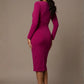 Cassidy Cowl Neck Pencil Dress 