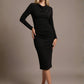 Cassidy Cowl Neck Pencil Dress 