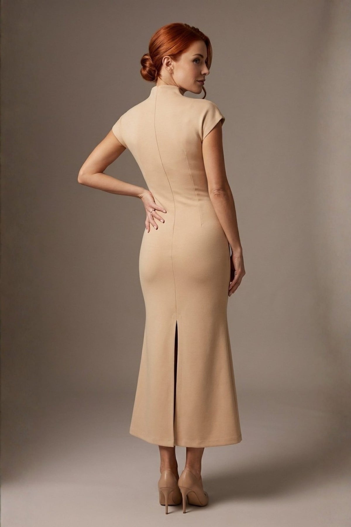 Kaden High Neck Midaxi Dress 