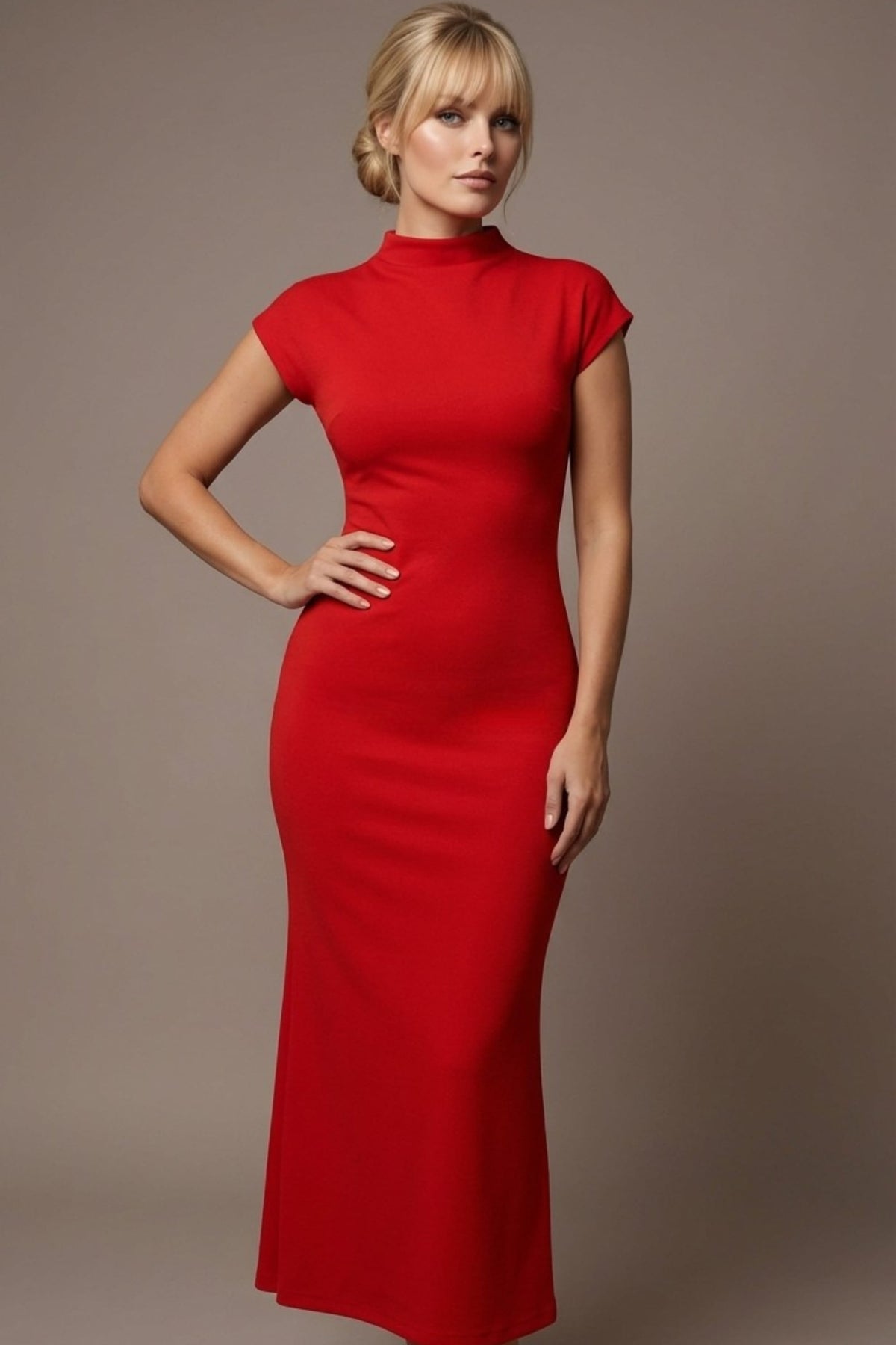 Kaden High Neck Midaxi Dress – Diva Catwalk, image 17