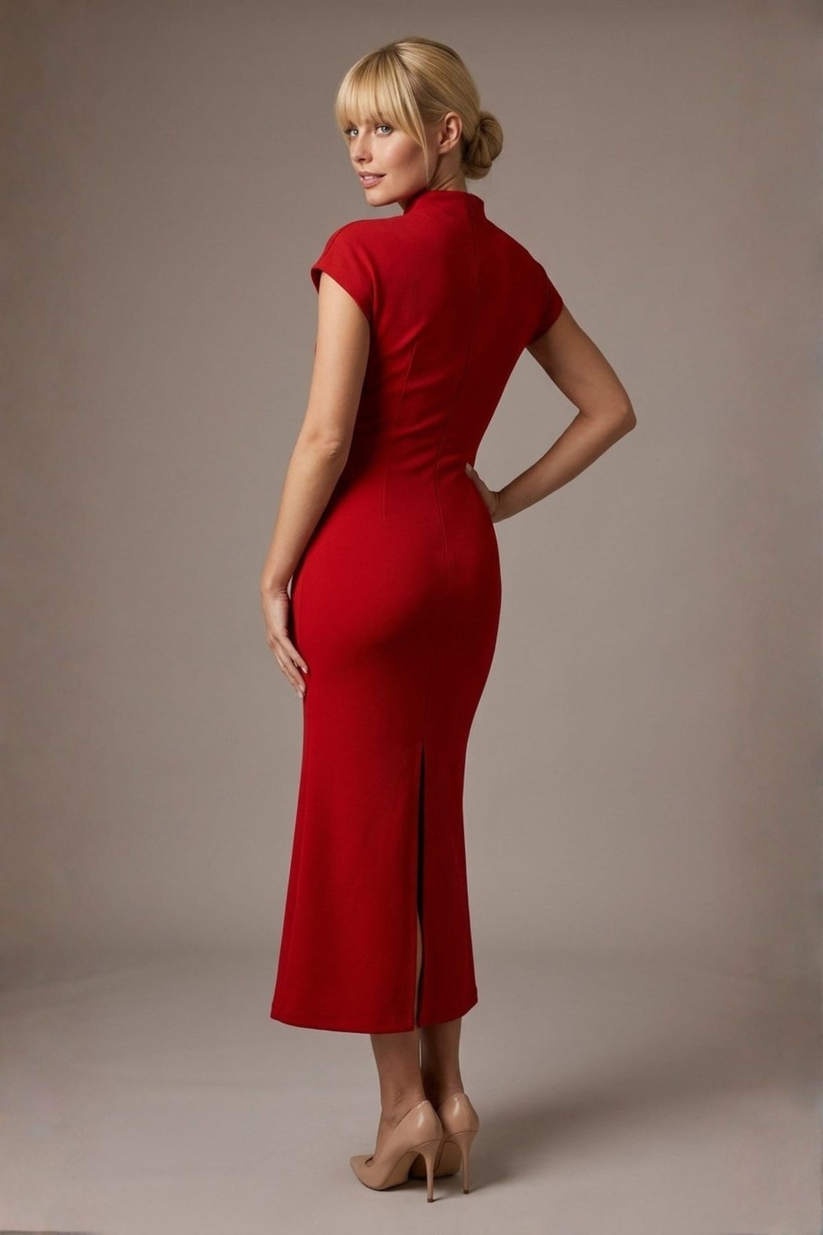 Kaden High Neck Midaxi Dress – Diva Catwalk, image 18