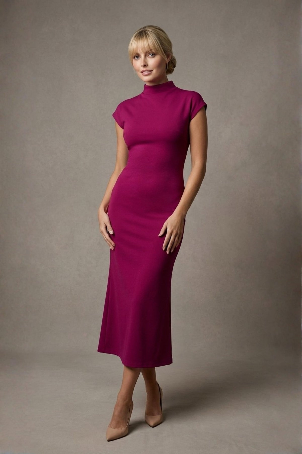 Kaden High Neck Midaxi Dress – Diva Catwalk, image 12