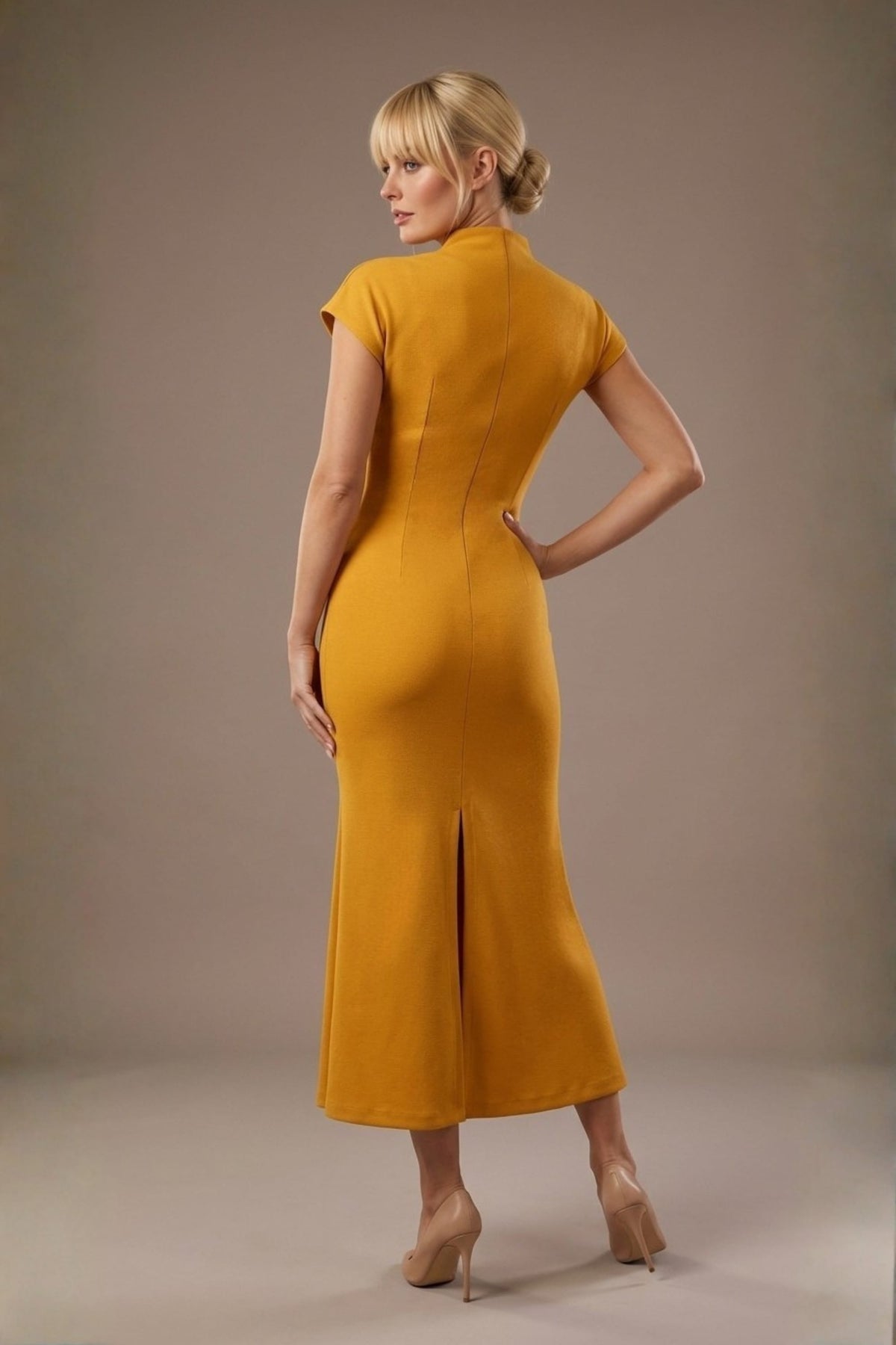 Kaden High Neck Midaxi Dress – Diva Catwalk, image 2