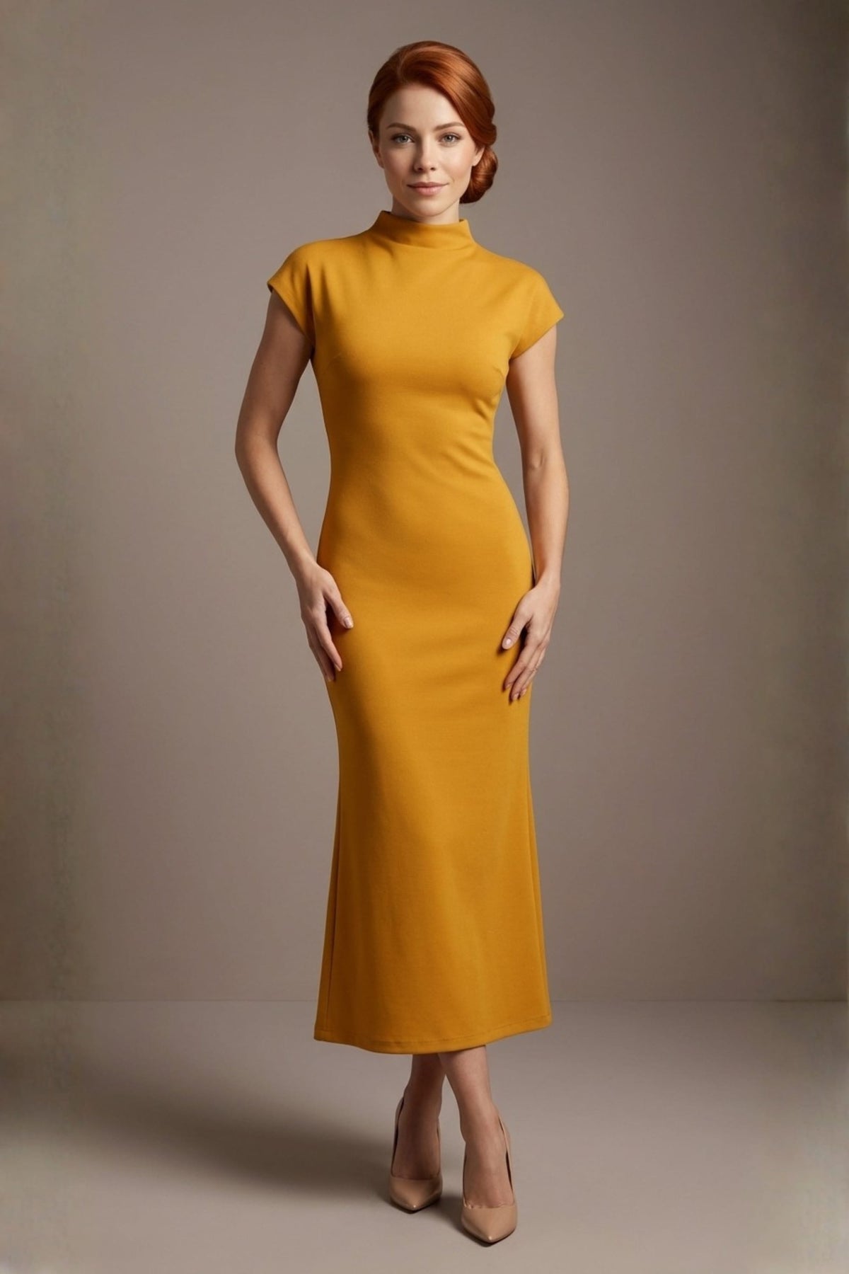 Kaden High Neck Midaxi Dress – Diva Catwalk, image 4