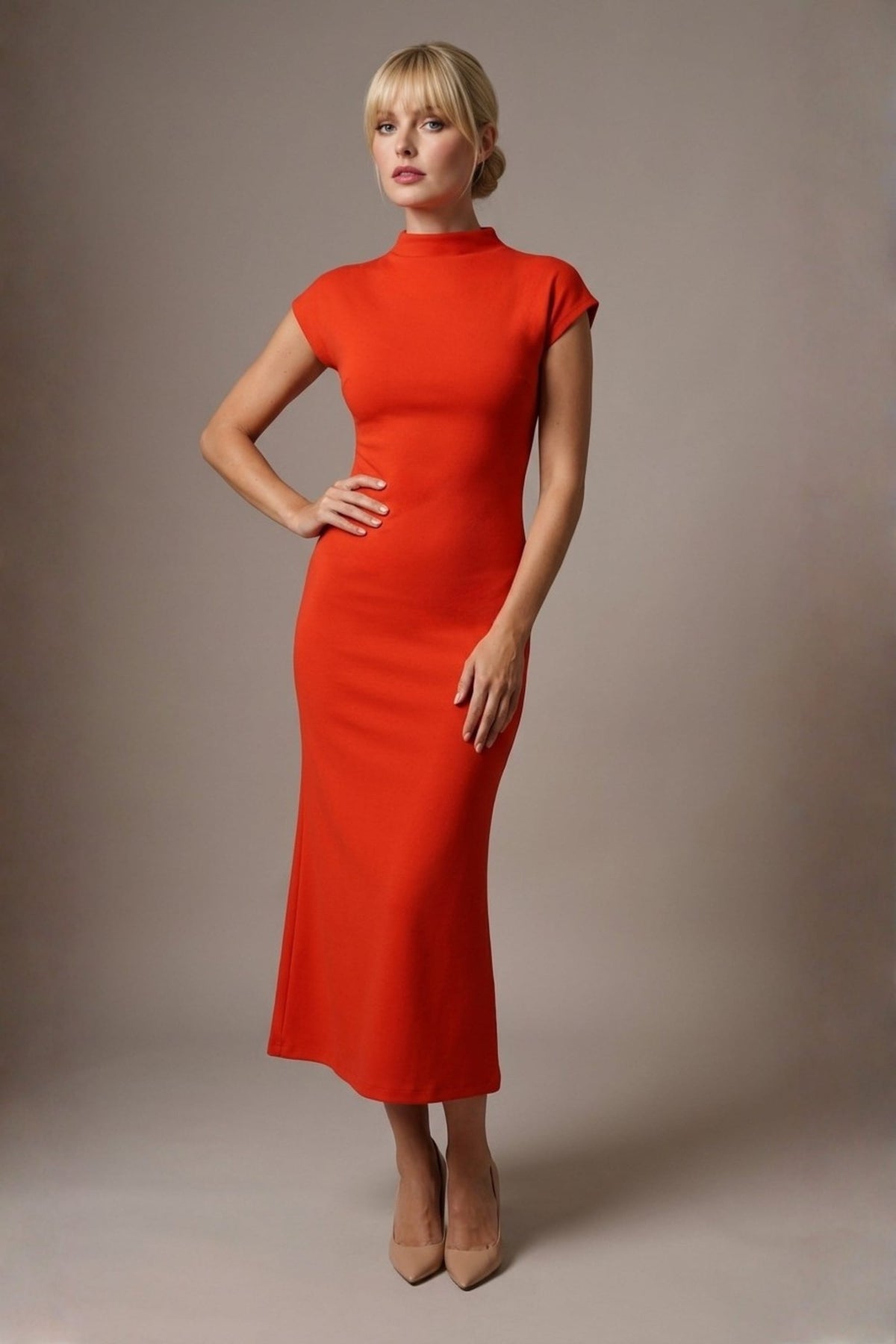 Kaden High Neck Midaxi Dress – Diva Catwalk, image 8