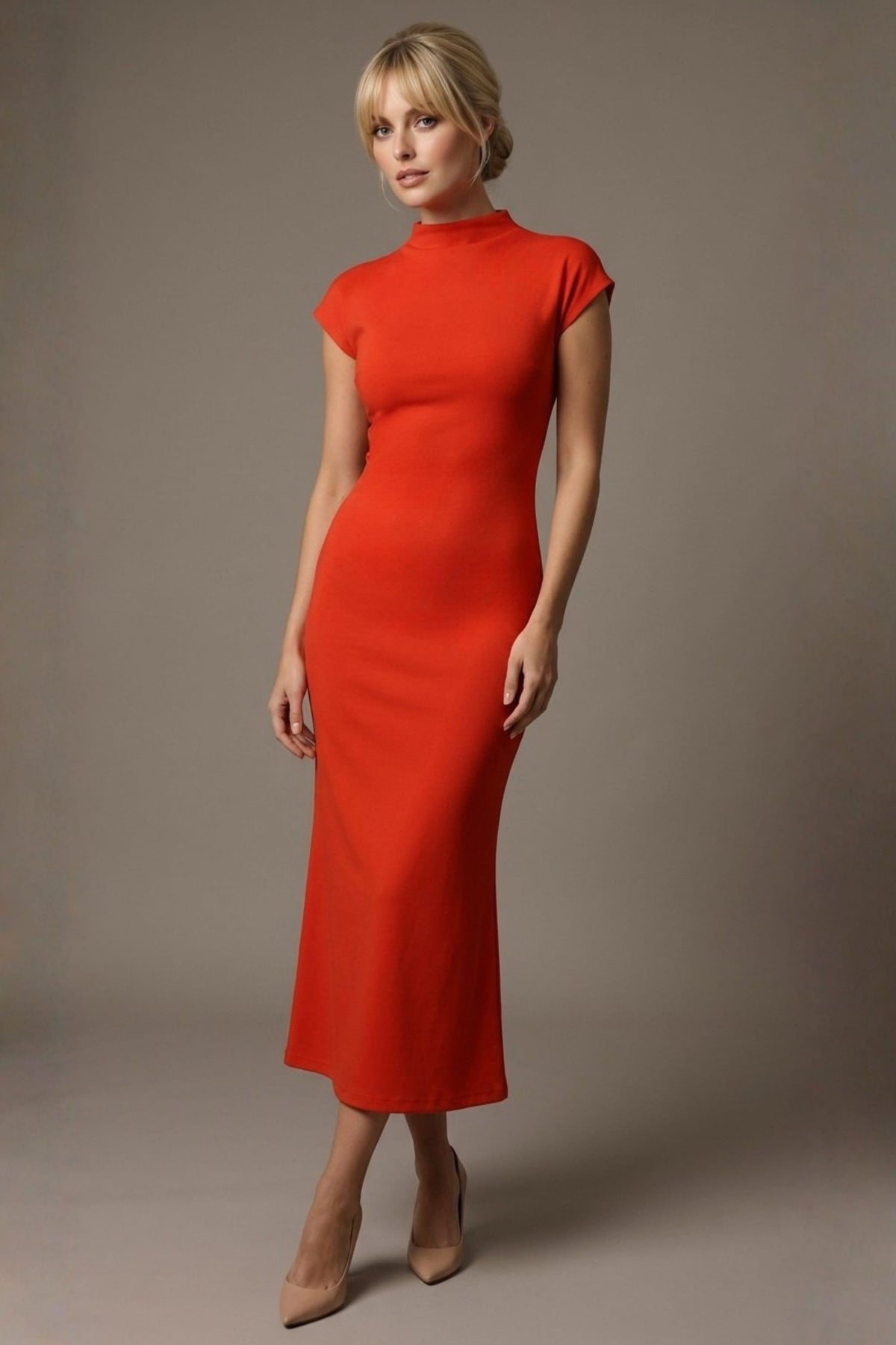 Kaden High Neck Midaxi Dress – Diva Catwalk, image 7