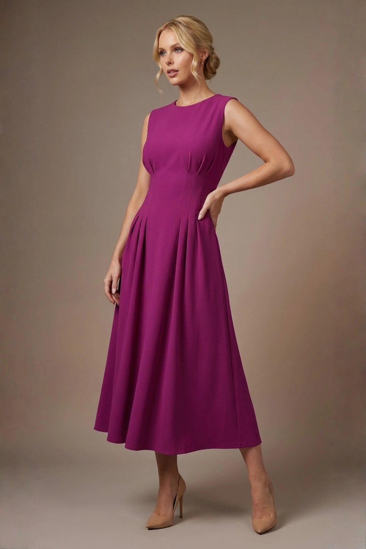 Cleo Pleated Midaxi Dress 