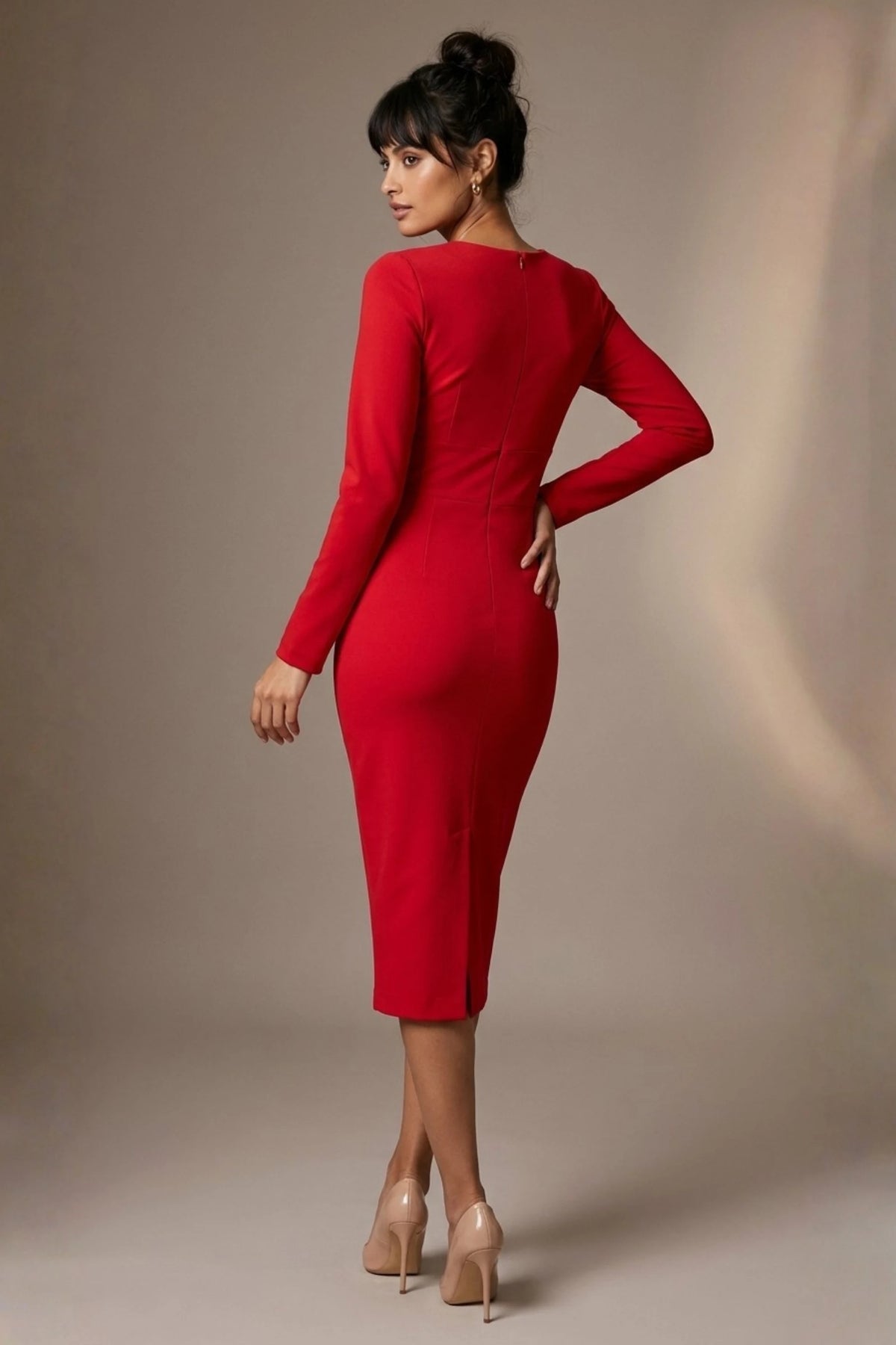 Heidi Sculpted Long Sleeve Pencil Dress – Diva Catwalk, image 10