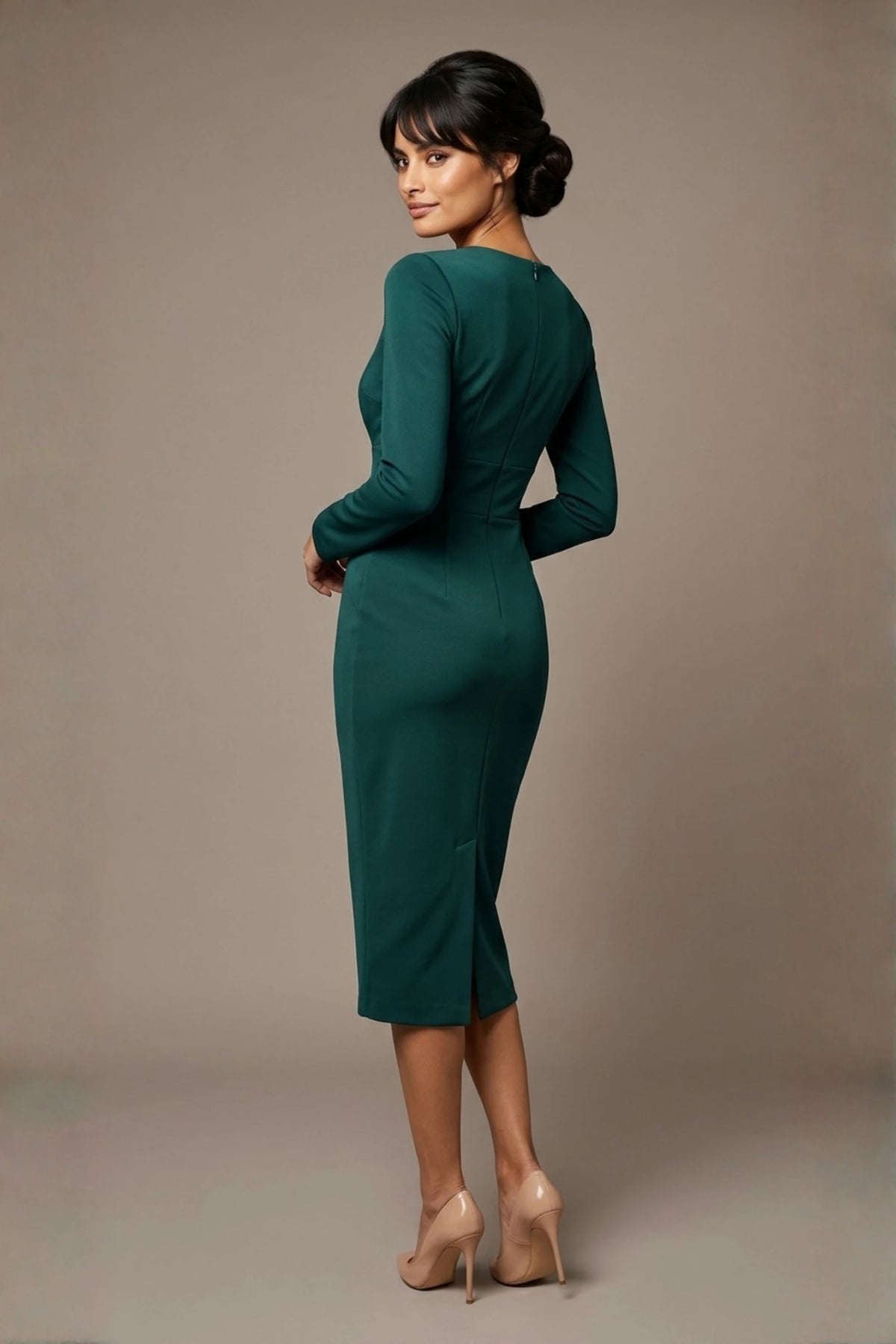 Heidi Sculpted Long Sleeve Pencil Dress – Diva Catwalk, image 14