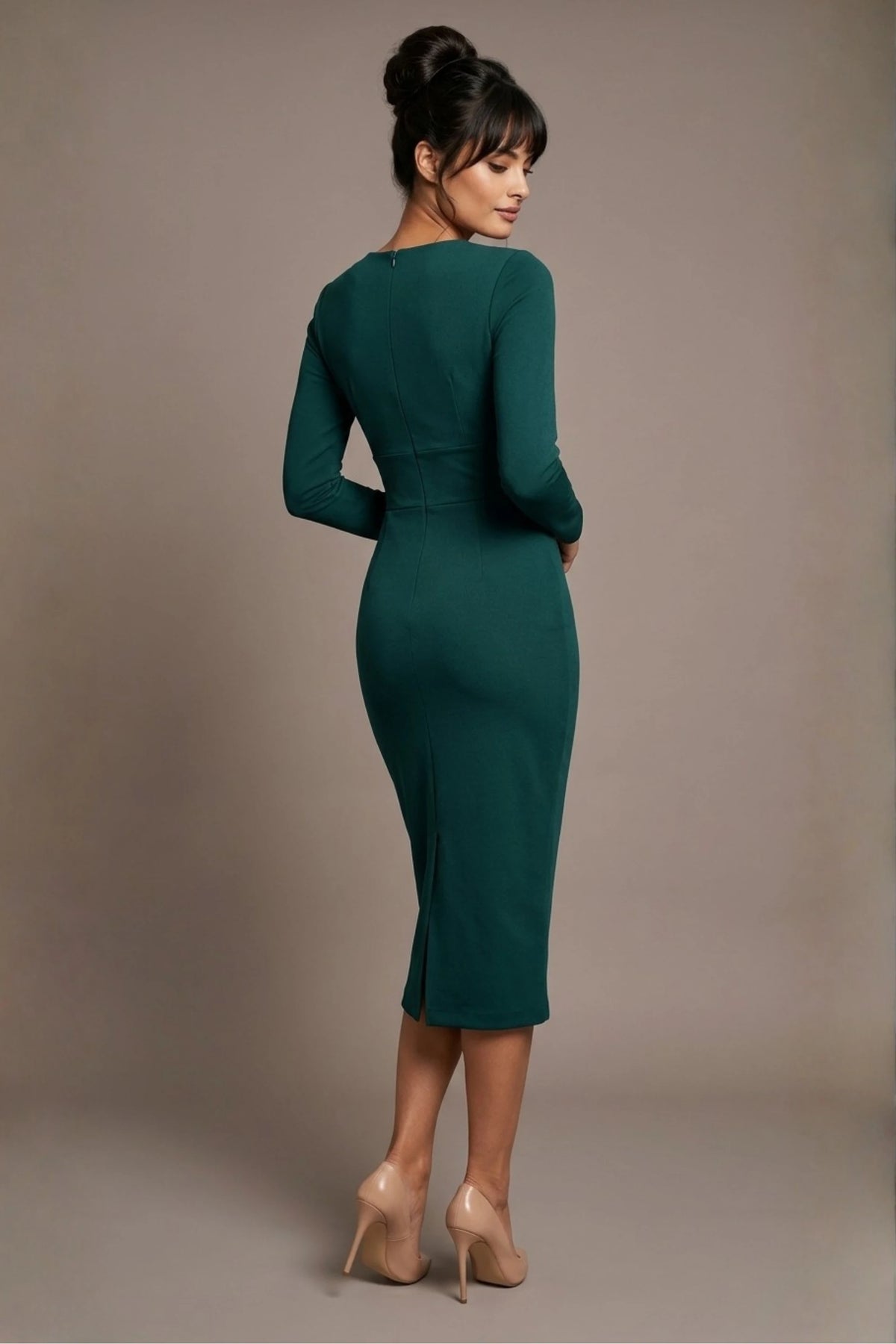 Heidi Sculpted Long Sleeve Pencil Dress – Diva Catwalk, image 16