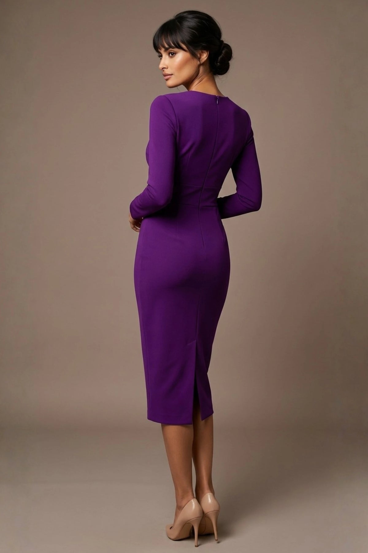 Heidi Sculpted Long Sleeve Pencil Dress – Diva Catwalk, image 24
