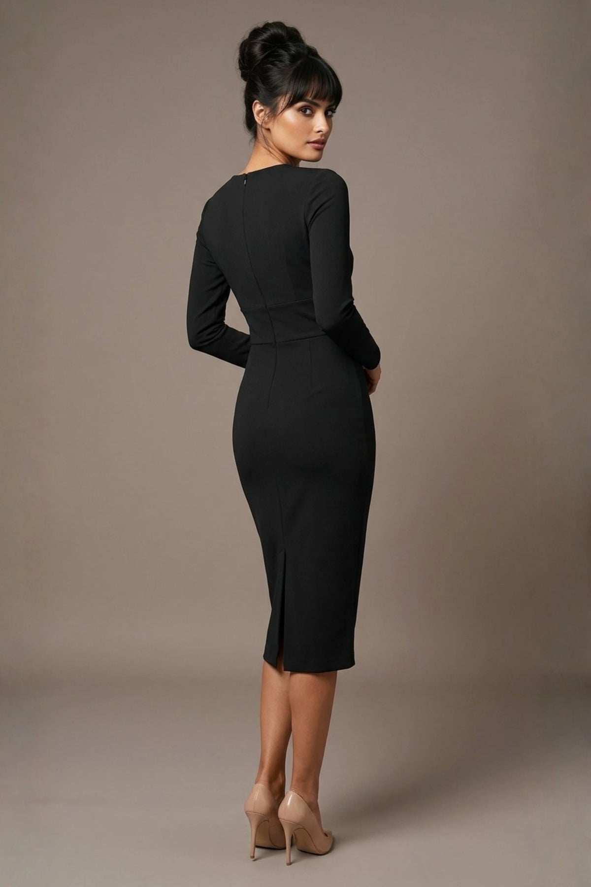 Heidi Sculpted Long Sleeve Pencil Dress – Diva Catwalk, image 29