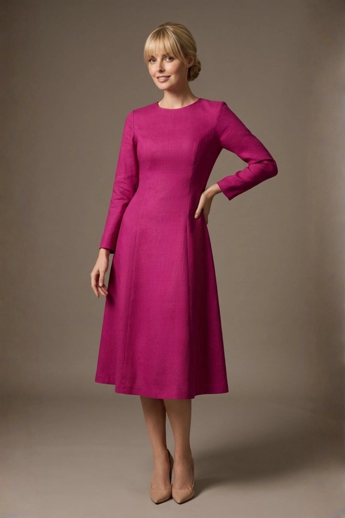 Turner Long Sleeve A-Line Dress – Diva Catwalk, image 6