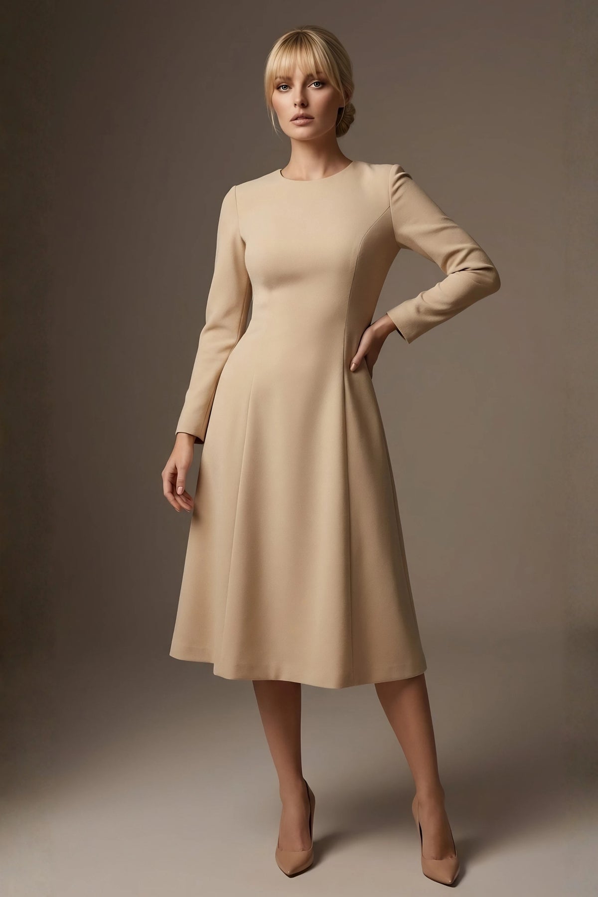 Turner Long Sleeve A-Line Dress
