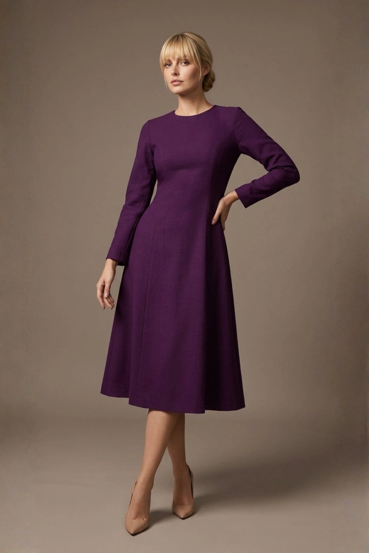 Turner Long Sleeve A-Line Dress – Diva Catwalk, image 26