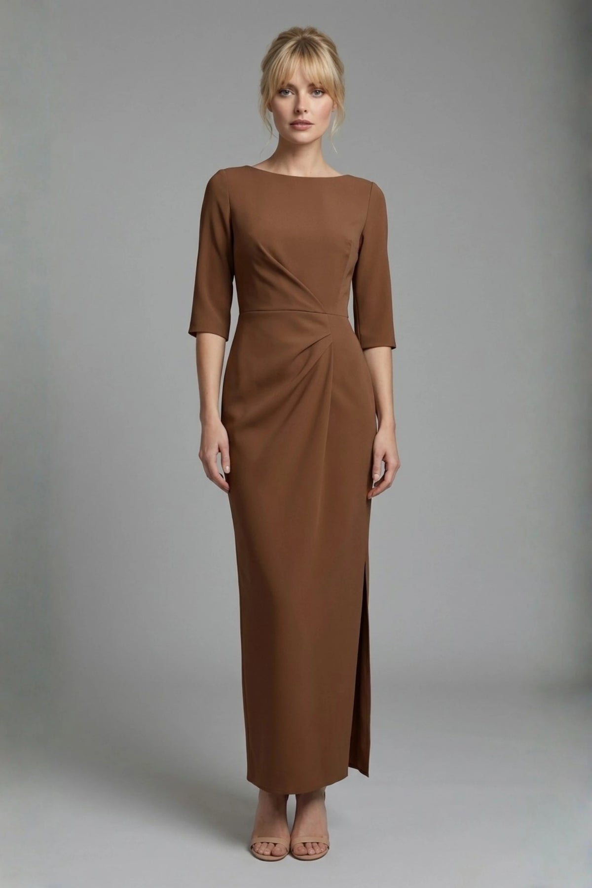 Havana Boat Neck Maxi Dress in Camel – Diva Catwalk, image 24