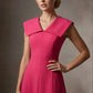 Burghfield Fold-Over Collar A-Line Dress