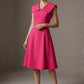 Burghfield Fold-Over Collar A-Line Dress