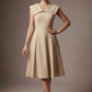 Burghfield Fold-Over Collar A-Line Dress