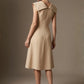 Burghfield Fold-Over Collar A-Line Dress