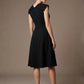 Burghfield Fold-Over Collar A-Line Dress