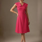 Burghfield Fold-Over Collar A-Line Dress