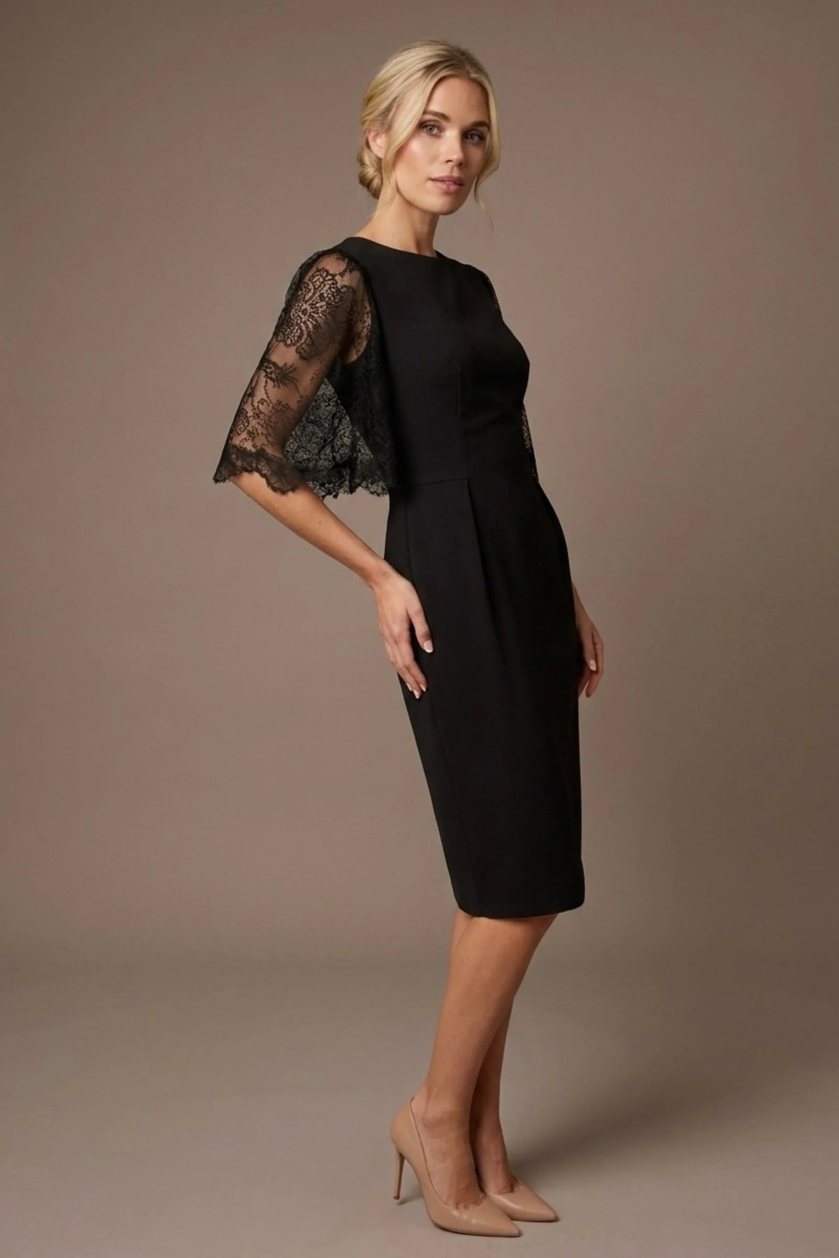 Lovelock French Lace Sleeve Dress – Diva Catwalk, image 3
