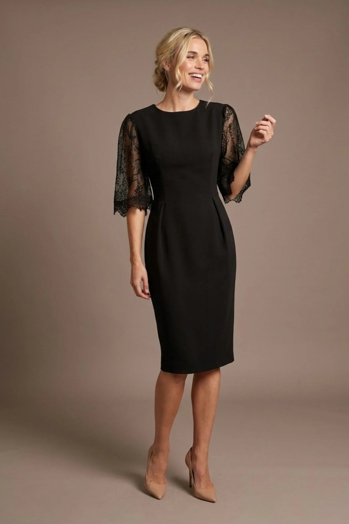 Lovelock French Lace Sleeve Dress – Diva Catwalk, image 11