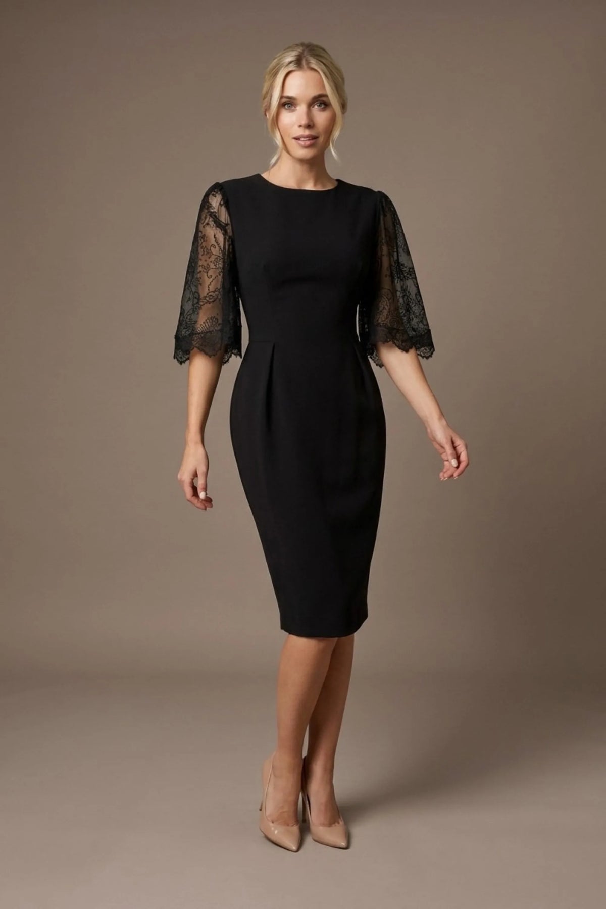 Lovelock French Lace Sleeve Dress