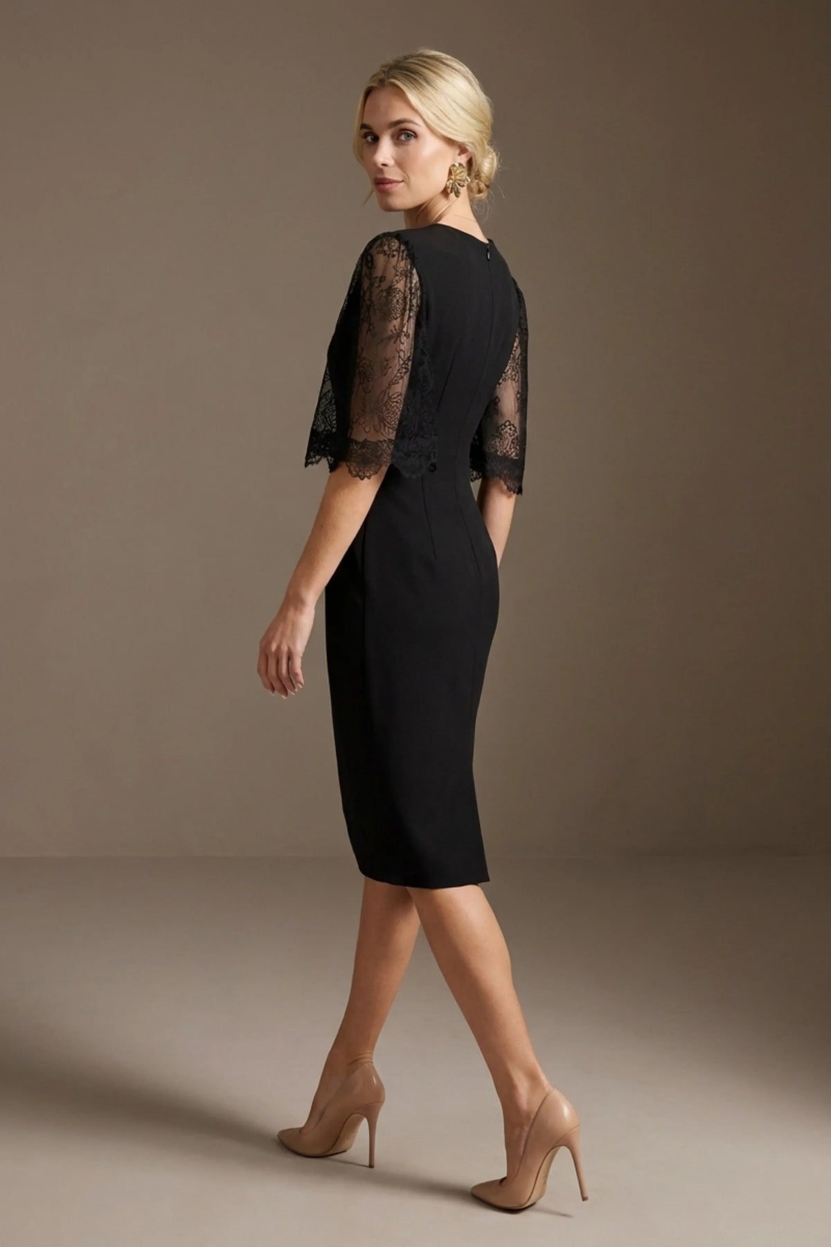 Lovelock French Lace Sleeve Dress – Diva Catwalk, image 2