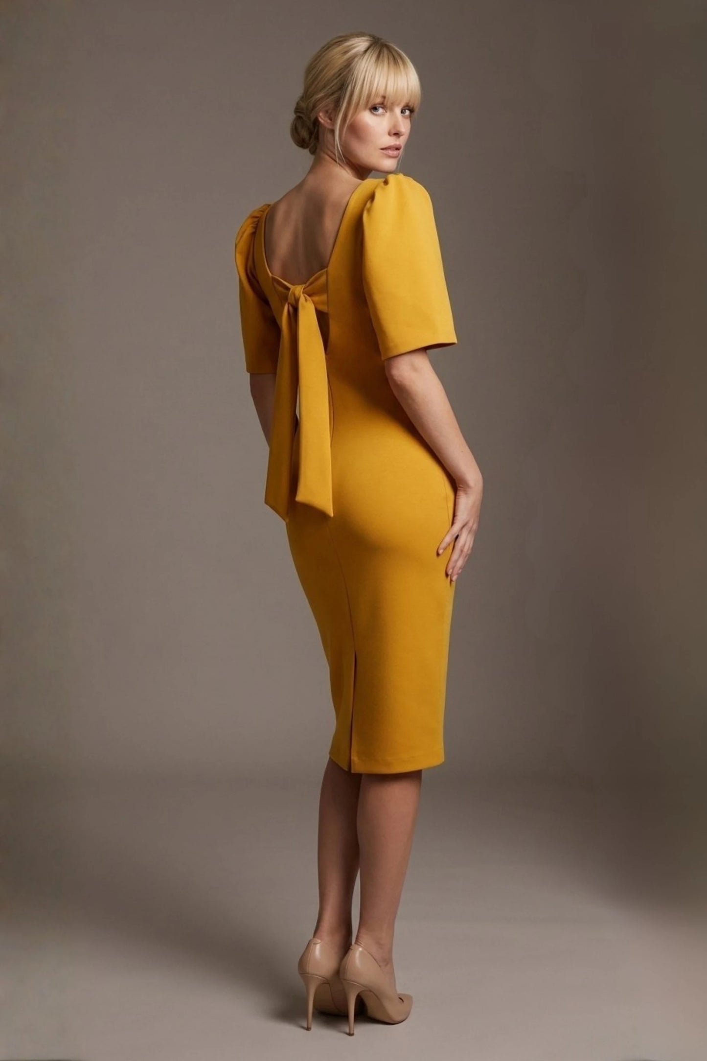 Leiston Open-Back Pencil Dress