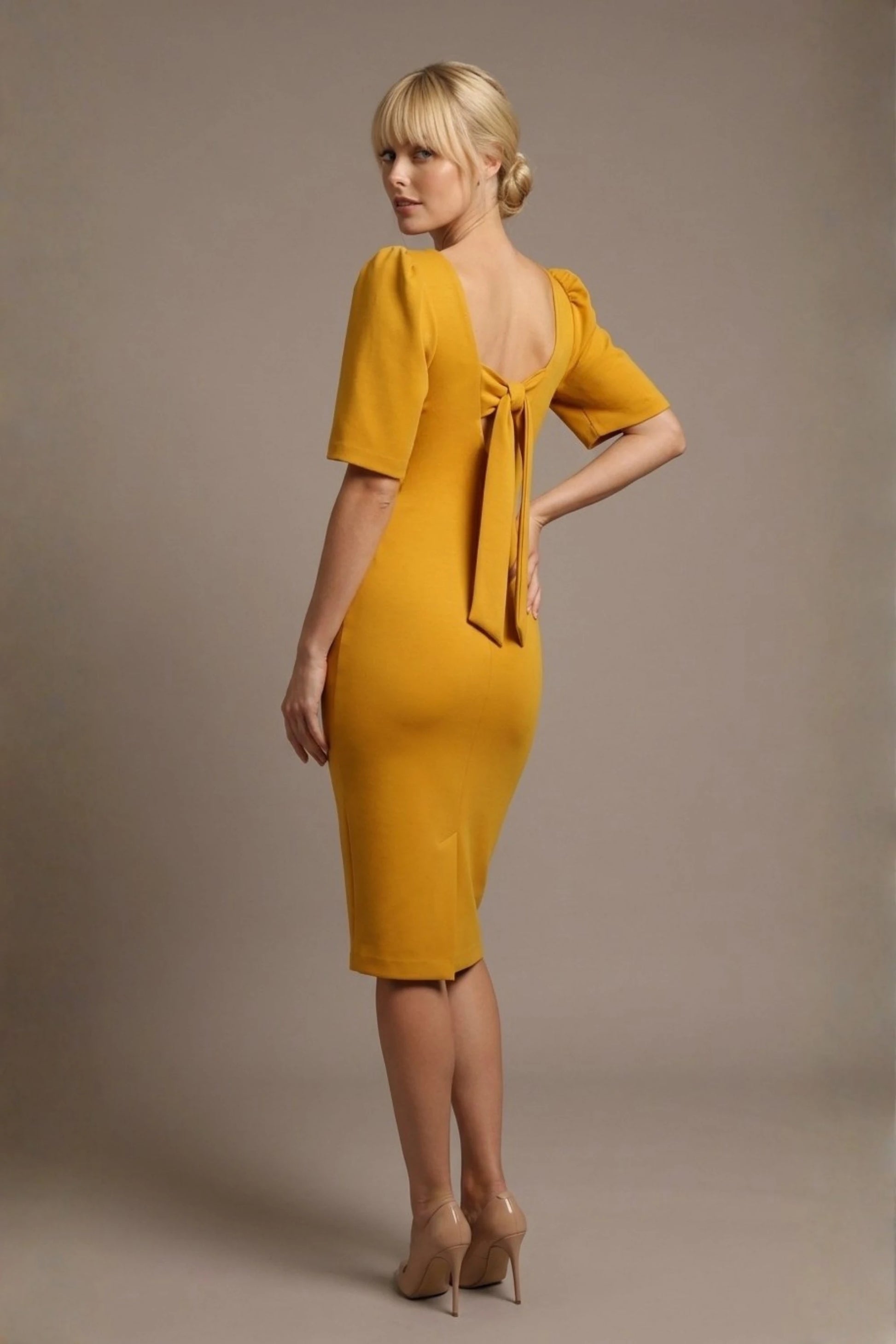 Leiston Open-Back Pencil Dress