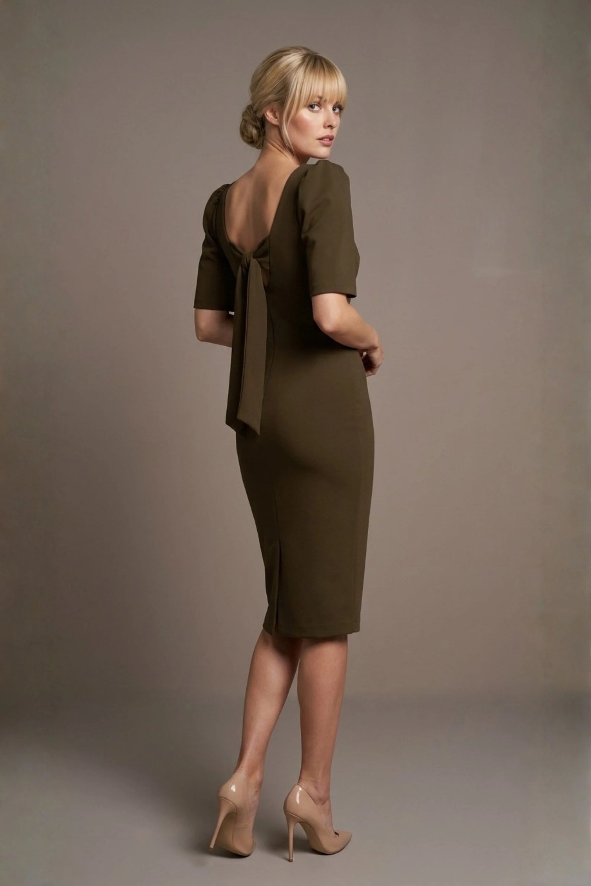 Leiston Open-Back Pencil Dress