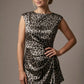 Thame Asymmetric Satin Cascade Dress – detail