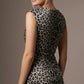 Thame Asymmetric Satin Cascade Dress – detail