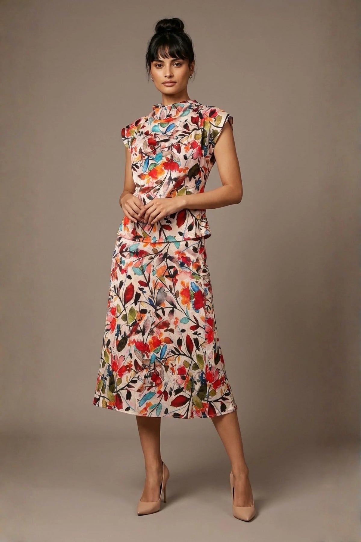 Arundel Cowl Neck & Swing Skirt Co-ord – Diva Catwalk, image 10