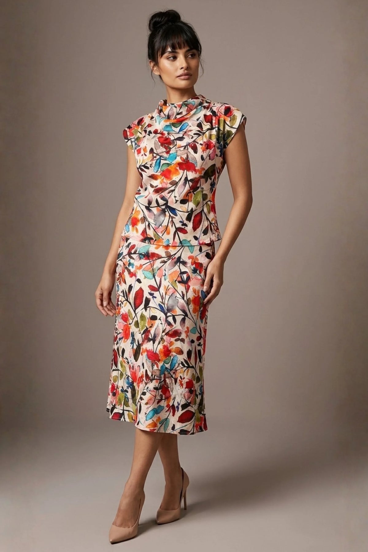 Arundel Cowl Neck & Swing Skirt Co-ord – Diva Catwalk, image 12