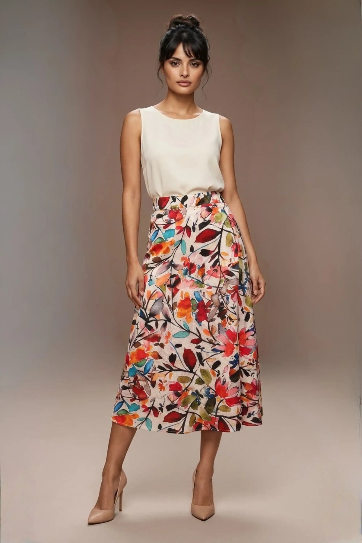 Arundel Cowl Neck & Swing Skirt Co-ord