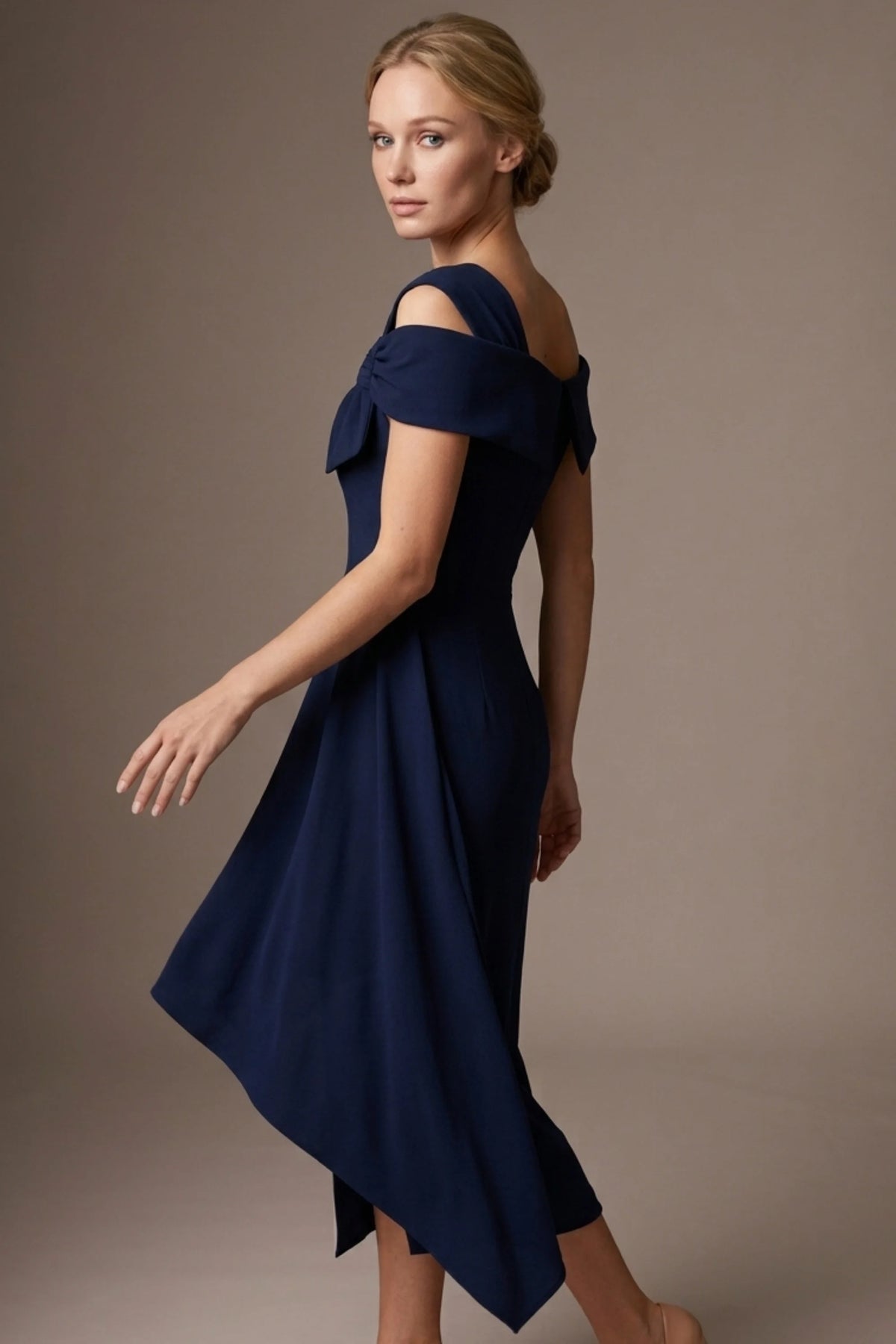 Olina Sculptural Off-The-Shoulder Drape Dress – Diva Catwalk, image 59