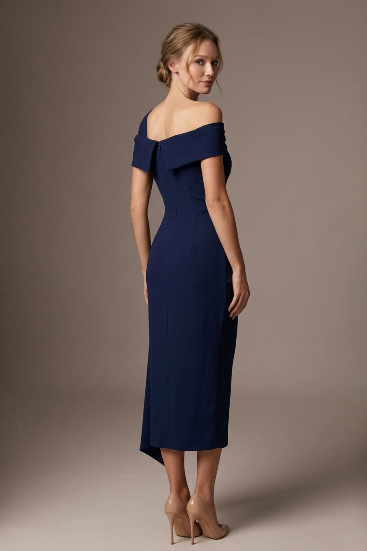 Olina Sculptural Off-The-Shoulder Drape Dress – Diva Catwalk, image 61