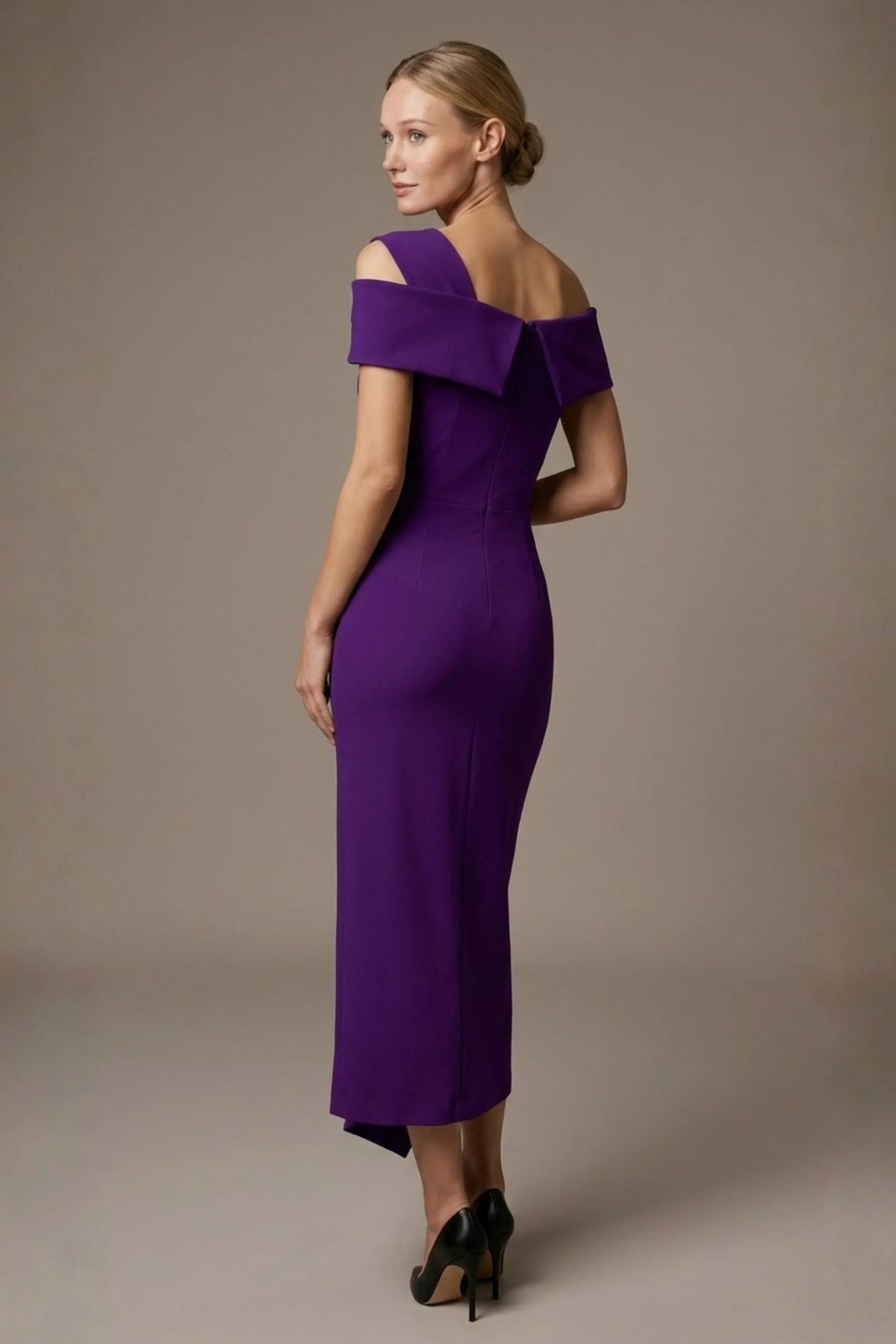 Olina Maxi Skirt - Vegas Off-The-Shoulder Drape Dress