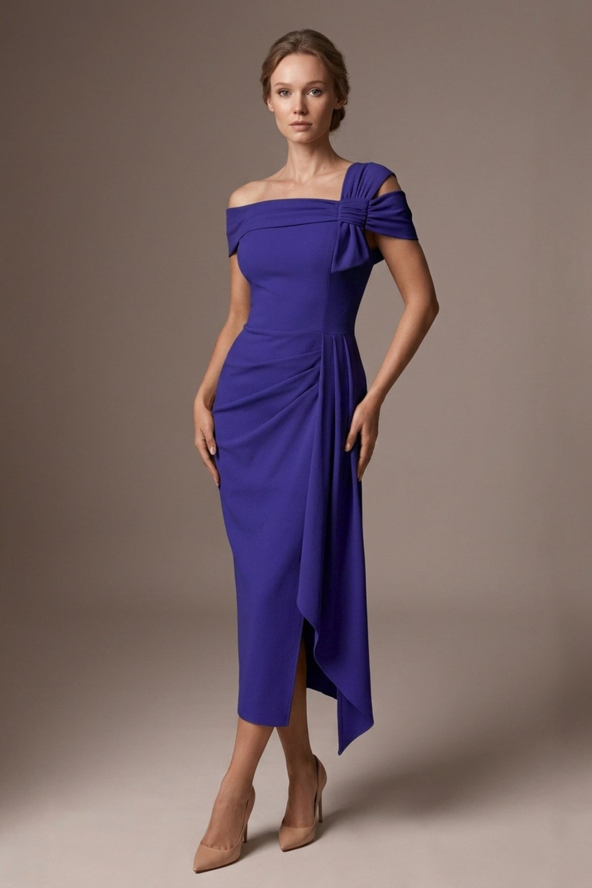 Olina Sculptural Off-The-Shoulder Drape Dress – Diva Catwalk, image 64