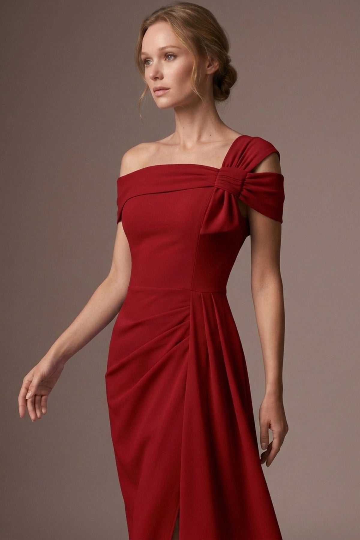 Olina Sculptural Off-The-Shoulder Drape Dress – Diva Catwalk, image 68